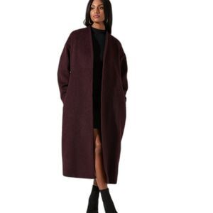 Astr Deep Burgundy Long Coat